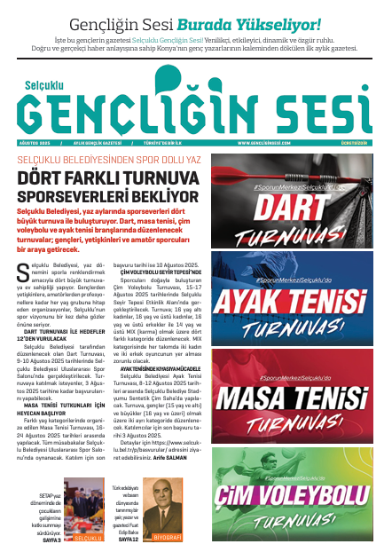 GENÇLİĞİN SESİ AĞUSTOS SAYISI