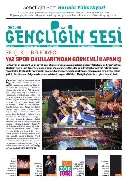 Gençliğin Sesi Eylül Sayısı