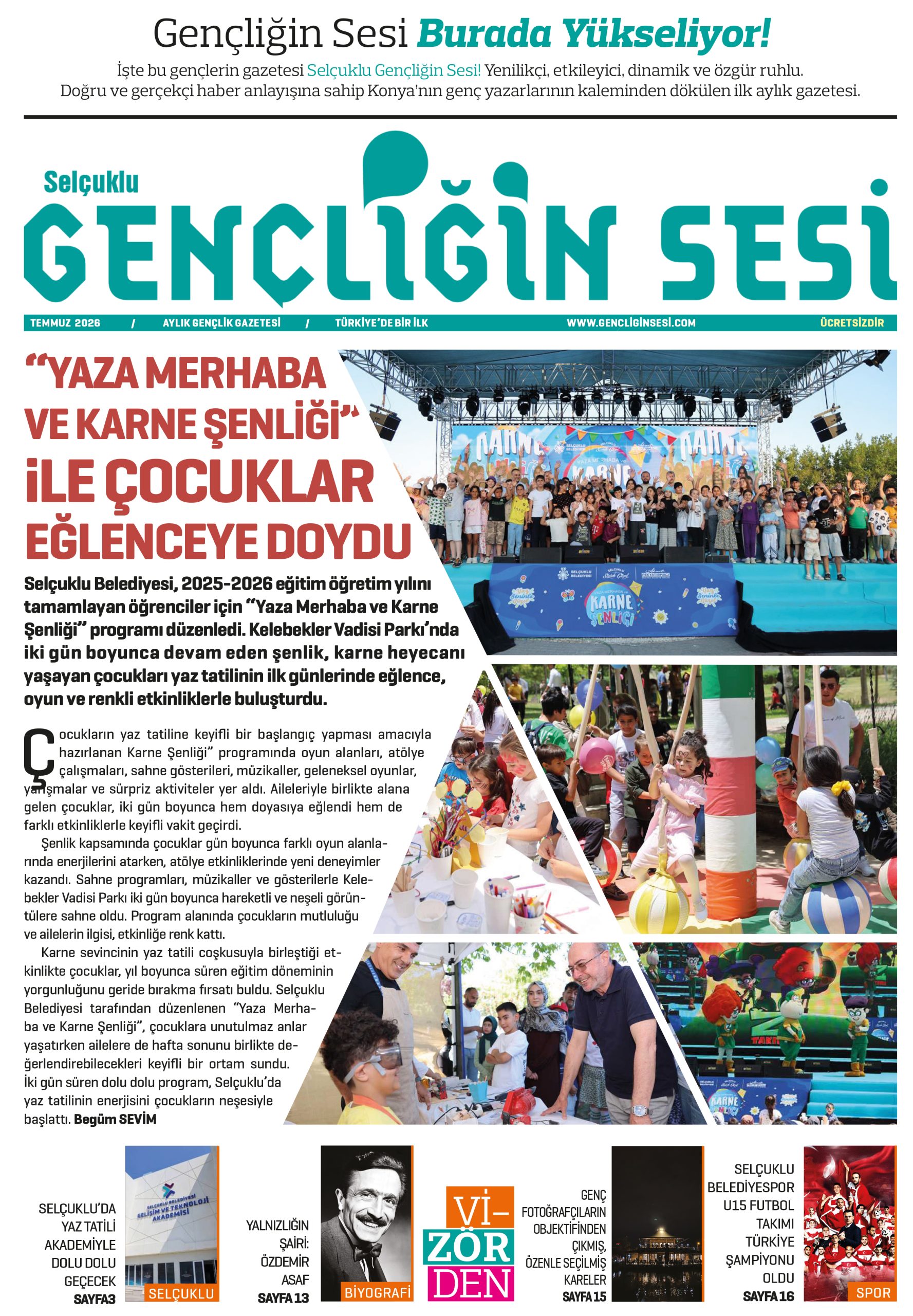 Gençliğin Sesi Temmuz Sayısı