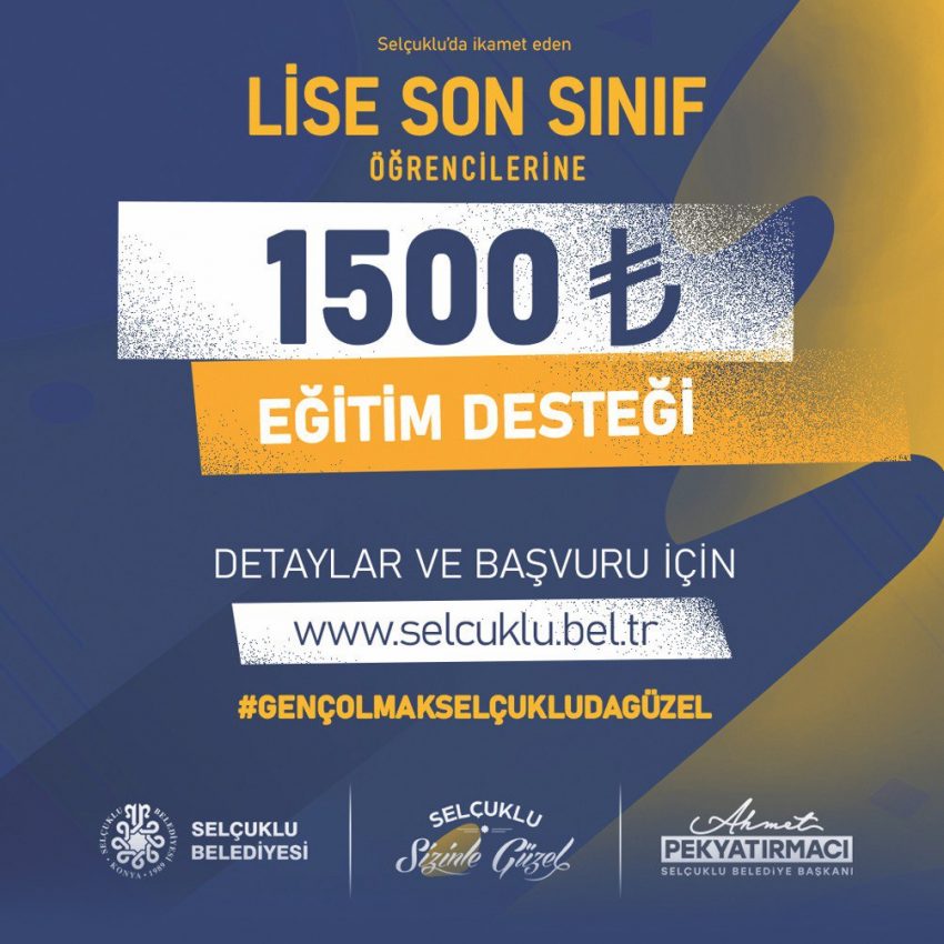 SELÇUKLU BELEDİYESİ’NDEN 12. SINIF ÖĞRENCİLERİNE EĞİTİM DESTEĞİ