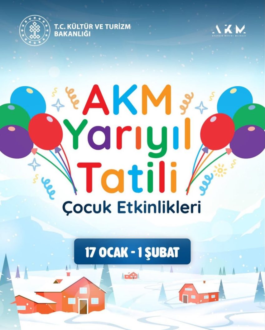 ÇOCUKLAR ARA TATİLDE AKM’DE SANATLA BULUŞACAK