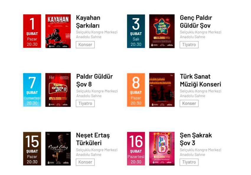 SELÇUKLU’DA ŞUBAT AYI KÜLTÜR SANAT ETKİNLİKLERİ İLE DOLU DOLU GEÇECEK